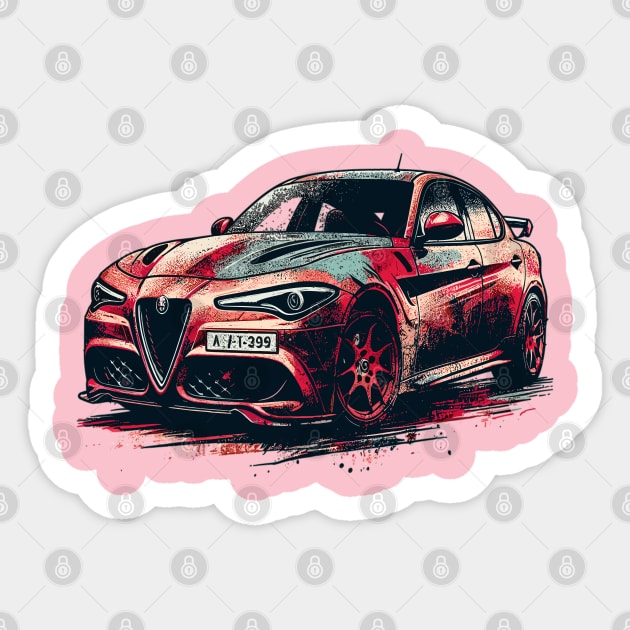 Alfa Romeo Giulia Sticker by Vehicles-Art